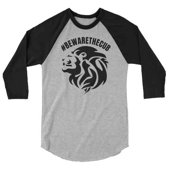 Picture of Beware the Cub 3/4 sleeve raglan shirt