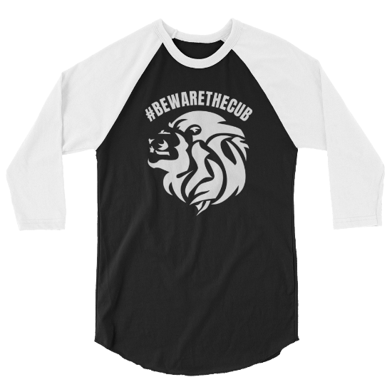 Picture of Beware the Cub 3/4 sleeve raglan shirt